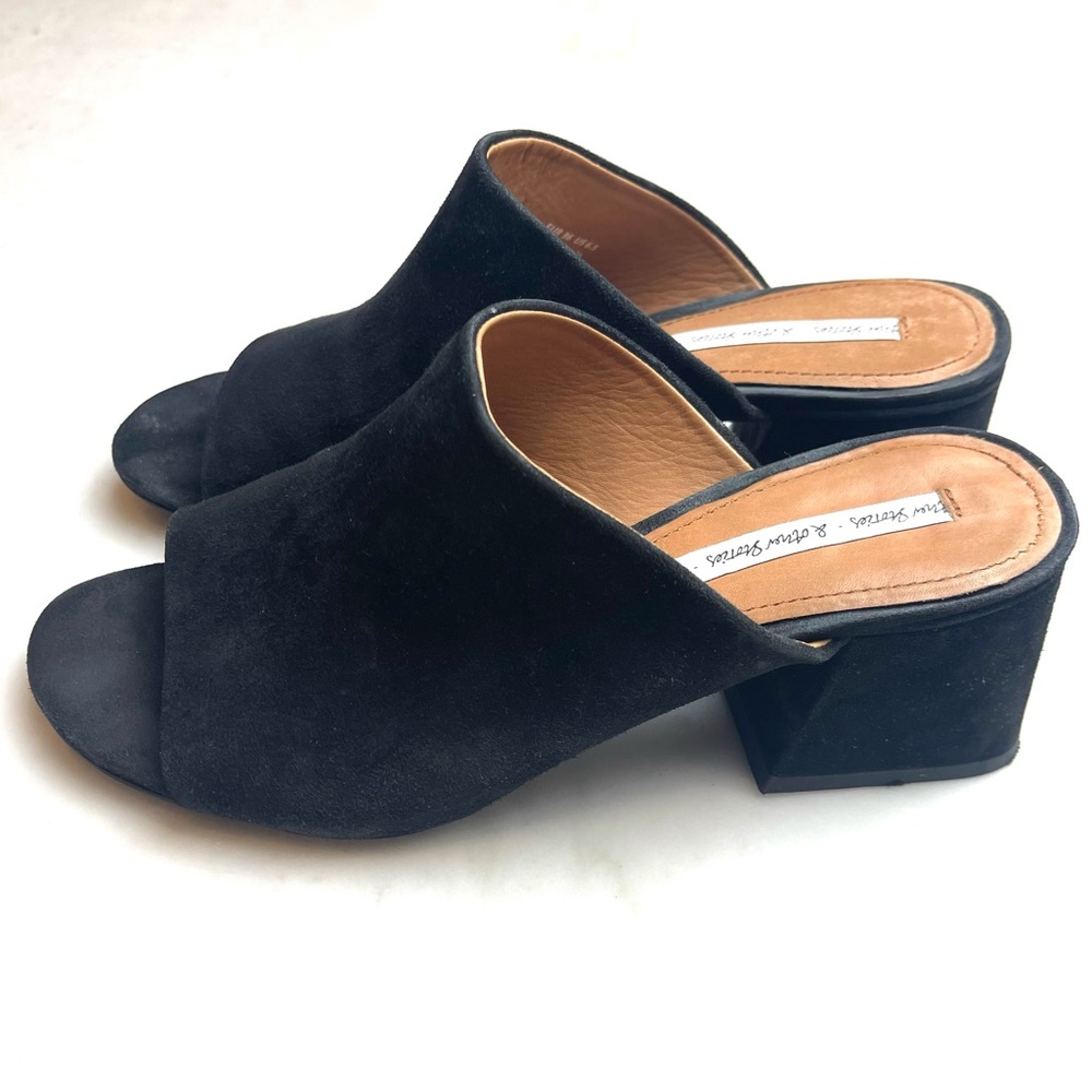 & Other Stories Black Suede Mules